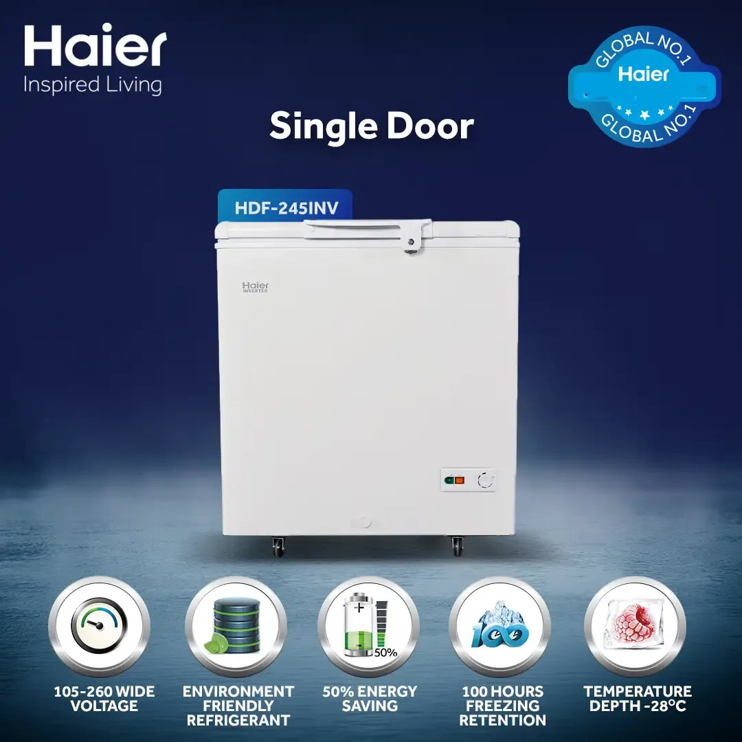 Haier Deep Freezer 8.66 Cubic HDF-245INV with inverter Technology