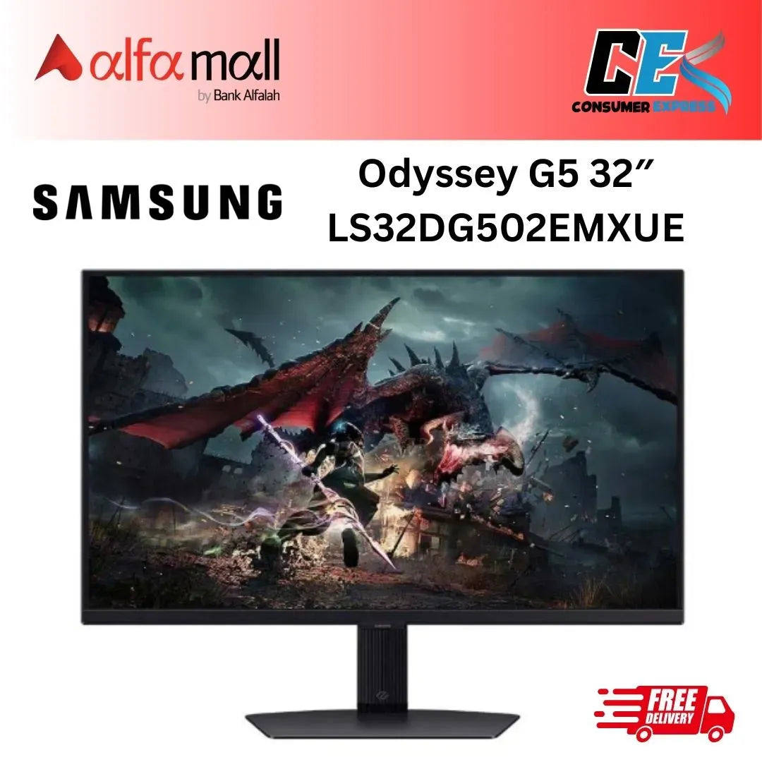 Samsung Odyssey G5 32inch LS32DG502EMXUE G50D QHD 2560 x 1440 180Hz Gaming Mitor