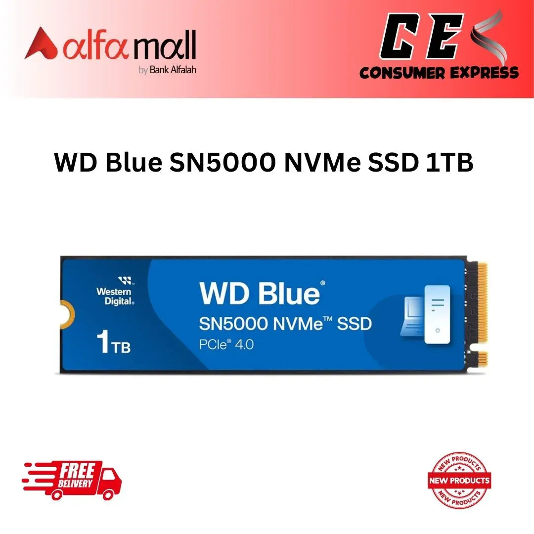 WD Blue SN5000 NVMe SSD 1TB WDS100T4B0E 5,150MB/s