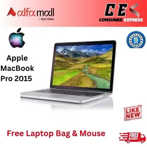 Apple MacBook Pro 2015 Corei5 8GB RAM 256GB SSD 13" Retina Display (Like New) Free Bag & Mouse