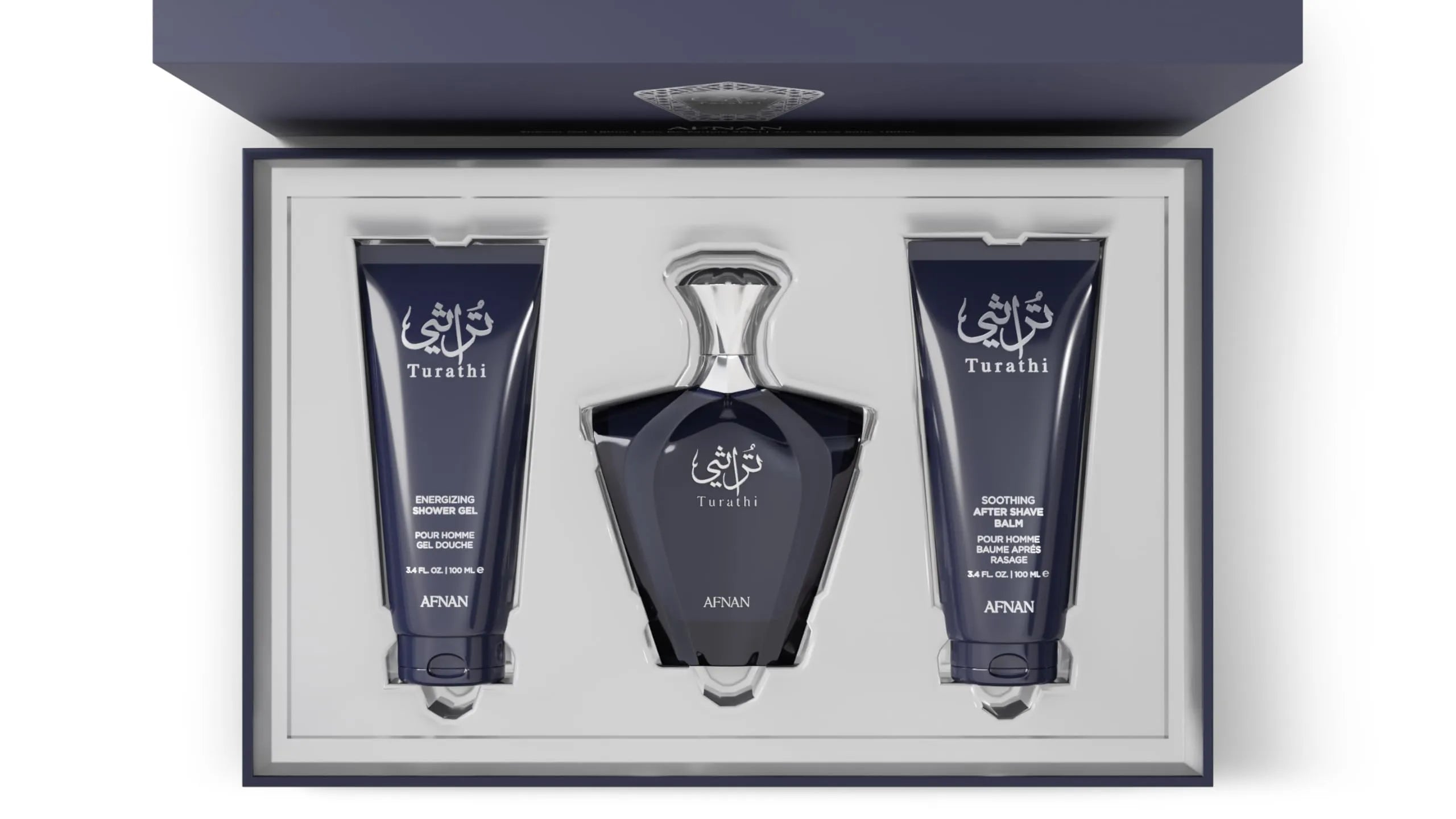 Afnan Turathi Blue EDP Gift Set (100% Authentic)