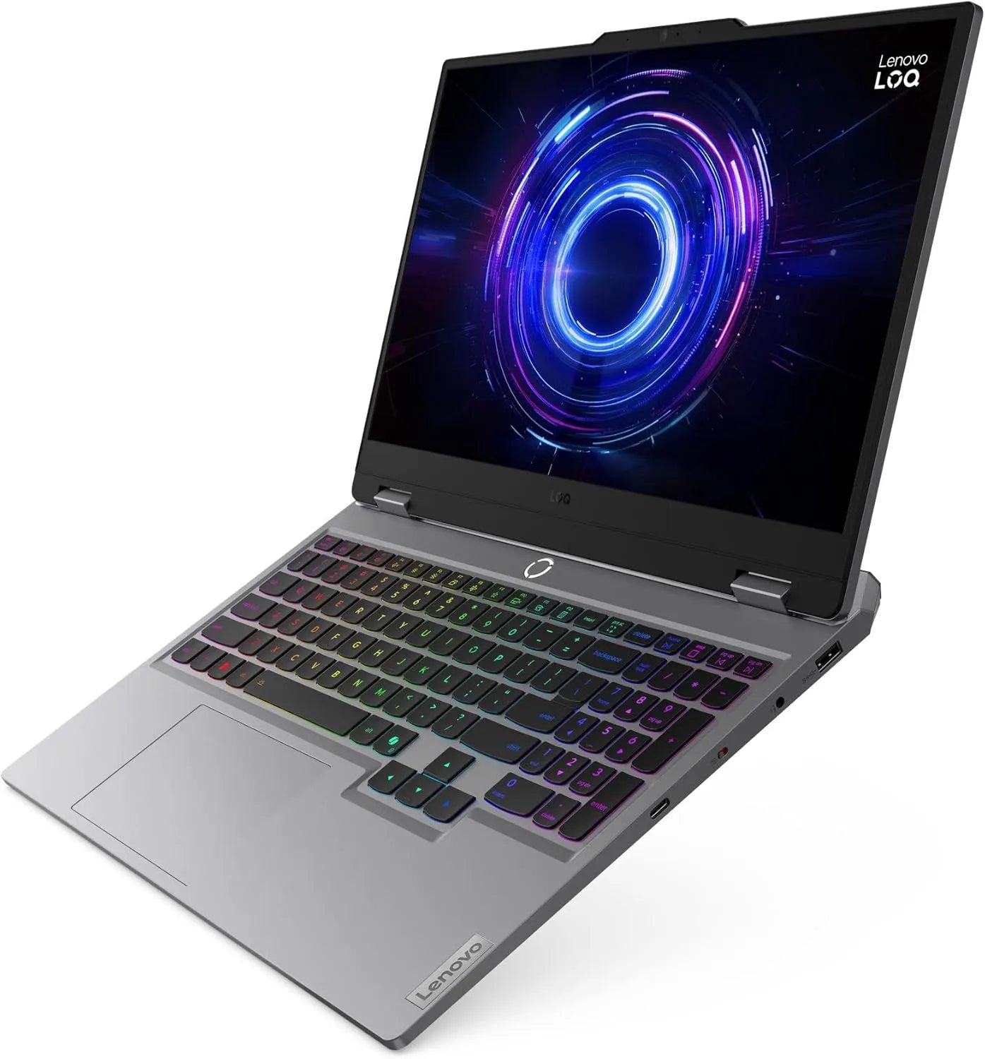 Lenovo LOQ 15IRX10 Gaming Laptop , Core i7-14700HX 14th Gen , 24GB DDR5 RAM , 512GB SSD , 8GB RTX 5060 Graphics , 15.6" FHD IPS 144Hz , DOS , Luna Grey (Brand New, International Warranty)