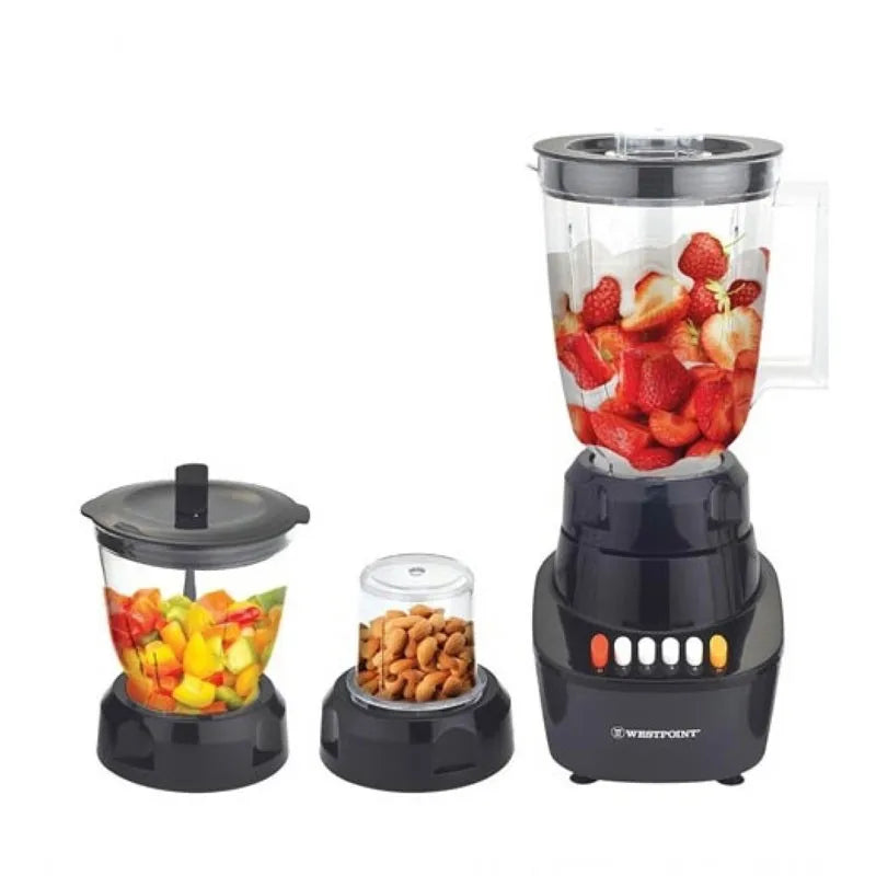 Westpoint Blender and Grinder 3 in 1 WF-333 , PC Un-Breakable Jar and Grinder , 2 Year Warranty