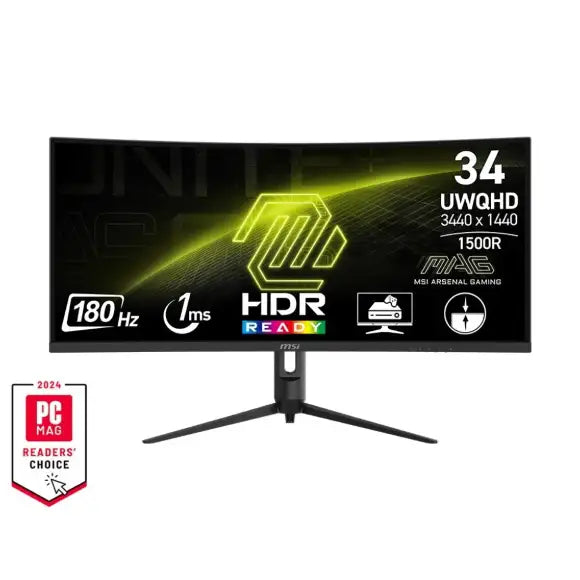 MSI MAG 342CQR E2 34inch UWQHD VA 180Hz AdaptiveSync Curved Gaming Monitor