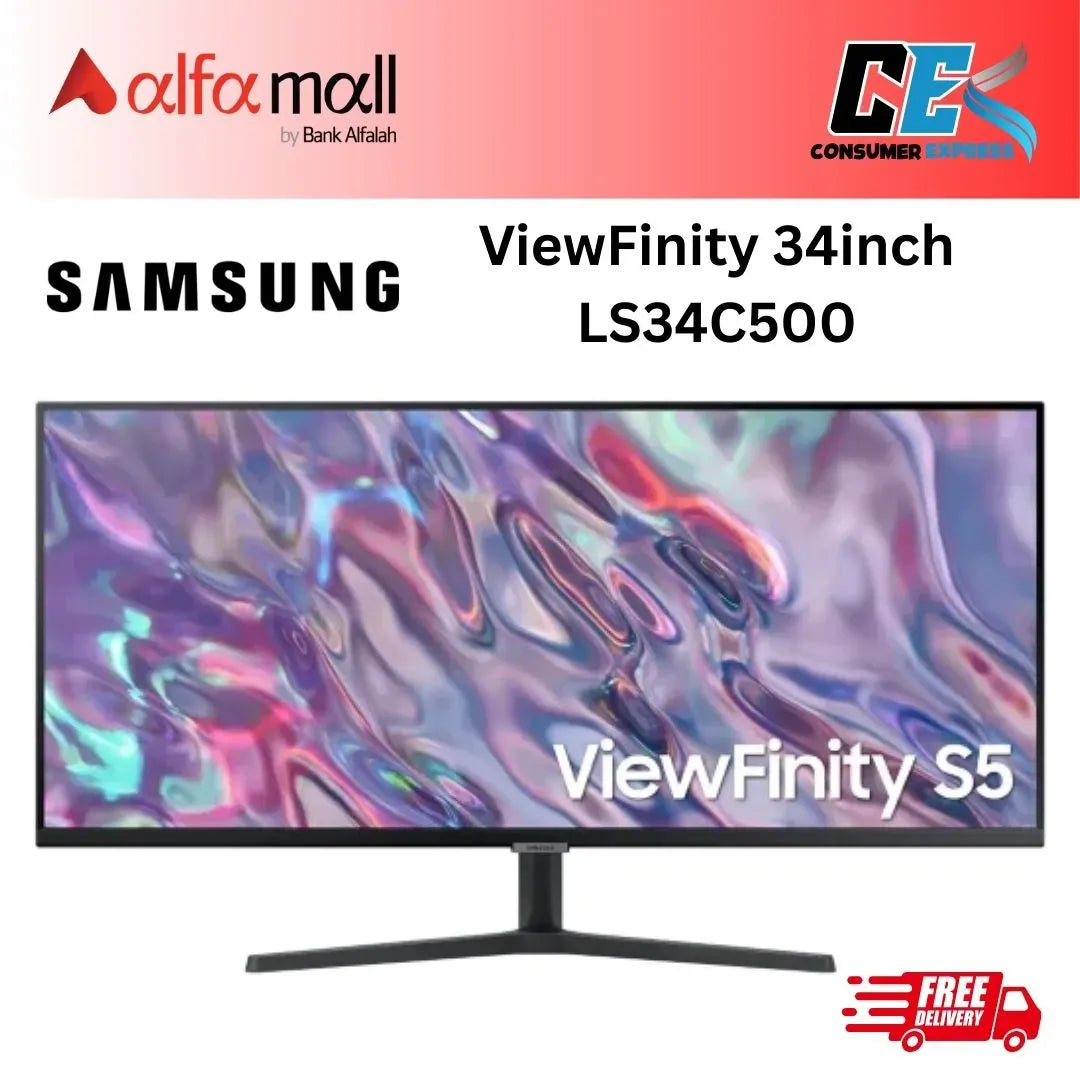 Samsung ViewFinity 34inch LS34C500 S50GC WQHD 100Hz 3440—1440 Resoluti, VA Panel Mitor