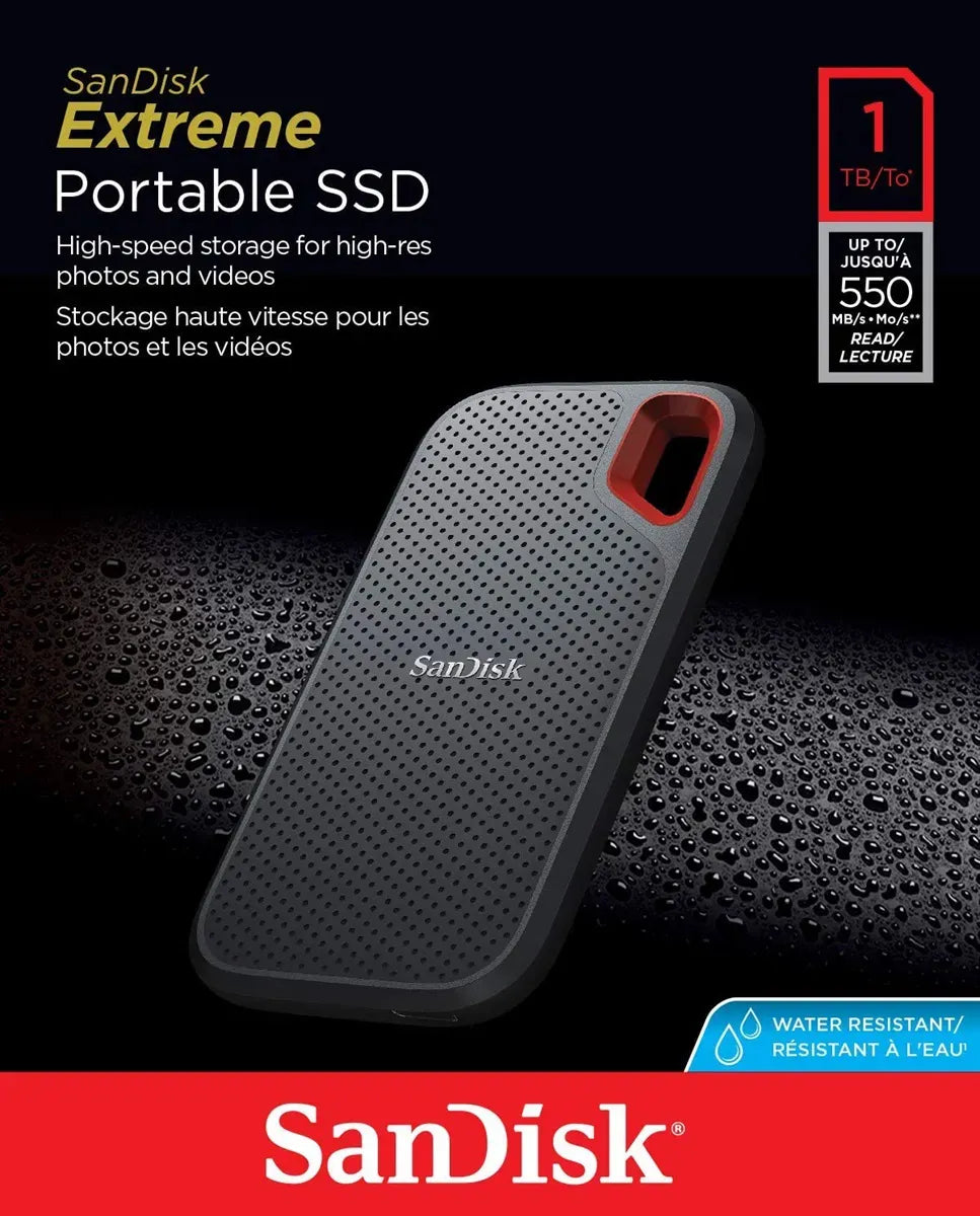 SanDisk Extreme E61 1TB Portable SSD – Up to 1050MB/s, USB 3.2, 2-Year Warranty (New) -