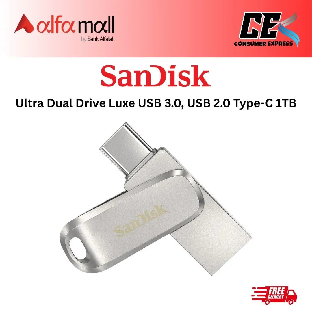 SanDisk Ultra Dual Drive Luxe USB 3.0, USB 2.0 TypeC 1TB