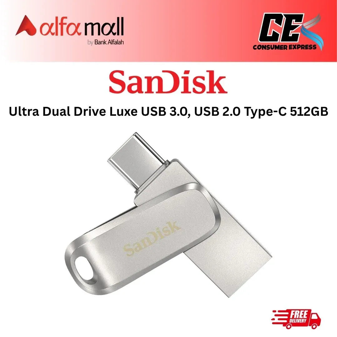 SanDisk Ultra Dual Drive Luxe USB 3.0, USB 2.0 TypeC 512GB