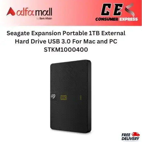 Seagate Expansion Portable 1TB External Hard Drive USB 3.0 For Mac and PC STKM1000400