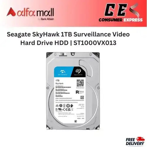 Seagate SkyHawk 1TB Surveillance Video Hard Drive HDD | ST1000VX013