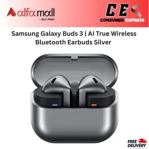 Samsung Galaxy Buds 3 AI True Wireless Bluetooth Earbuds Silver