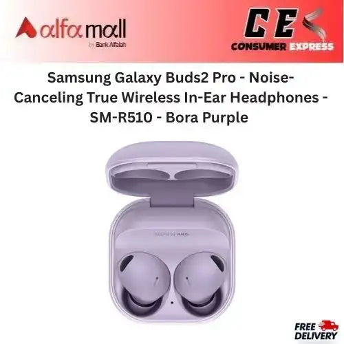 Samsung Galaxy Buds2 Pro NoiseCanceling True Wireless InEar Headphes SMR510 Bora Purple