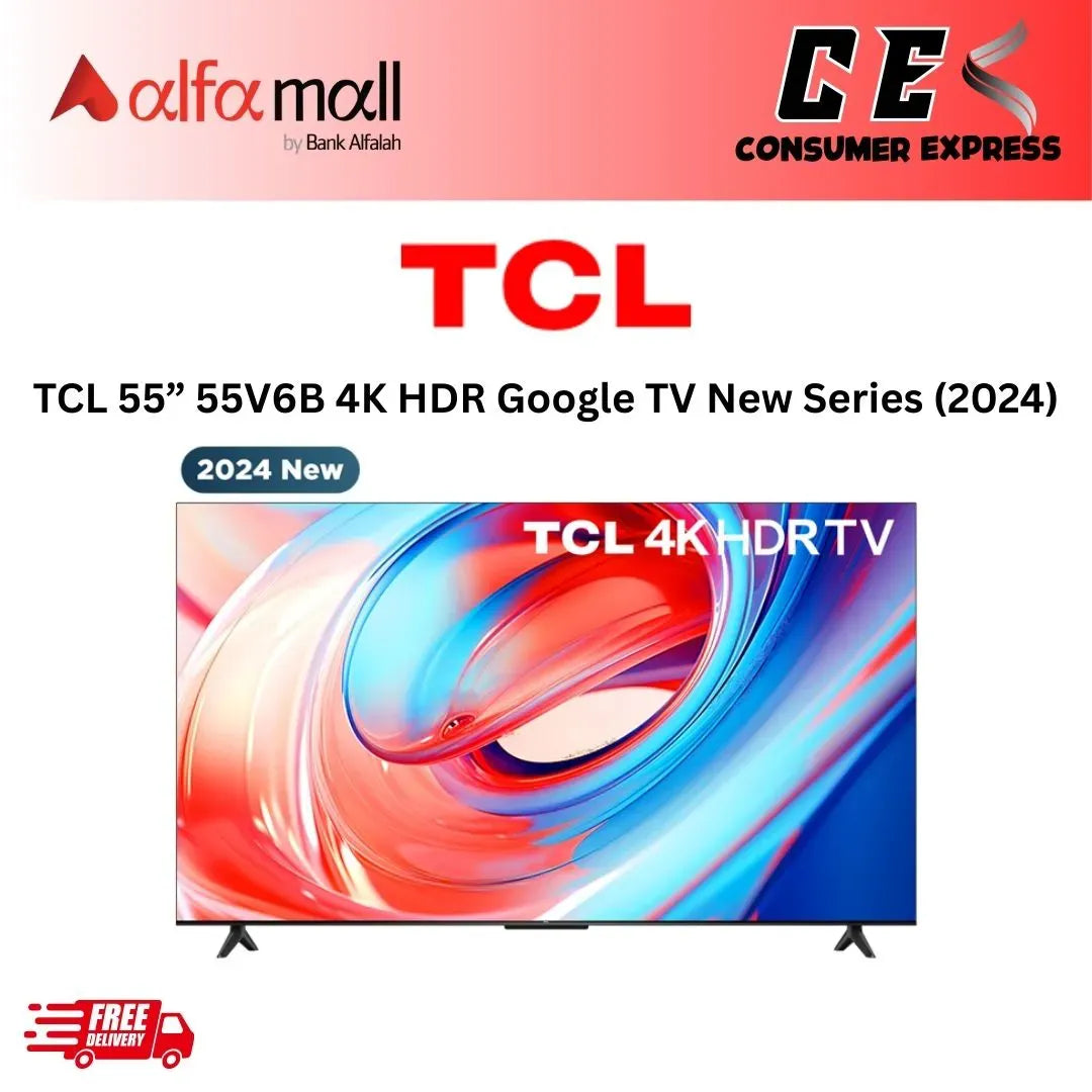 TCL 55€ 55V6B 4K HDR Google TV New Series (2024)