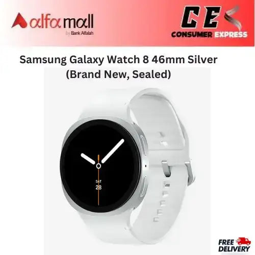 Samsung Galaxy Watch 8 46mm Silver (Brand New, Sealed) -