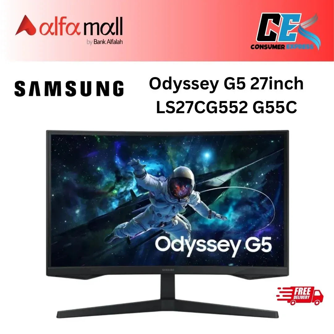 Samsung Odyssey G5 27inch LS27CG552 G55C 1MS165Hz QHD VA Panel Curved Gaming Mitor