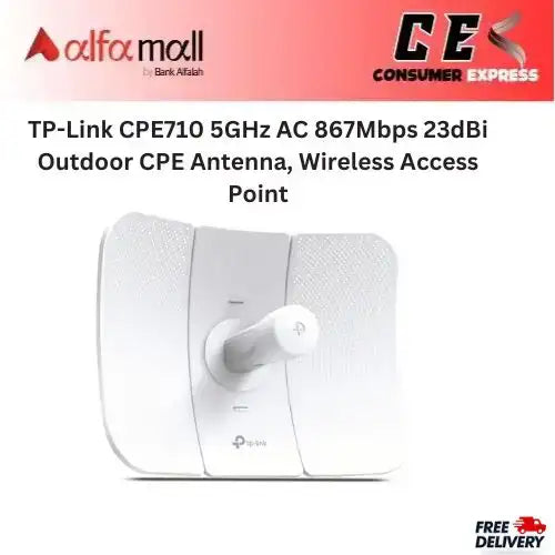 TP-Link CPE710 5GHz AC 867Mbps 23dBi Outdoor CPE Antenna, Wireless Access Point