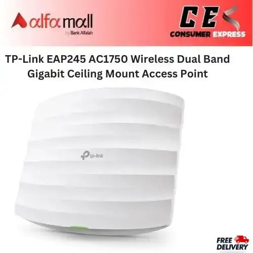 TP-Link EAP245 AC1750 Wireless Dual Band Gigabit Ceiling Mount Access Point