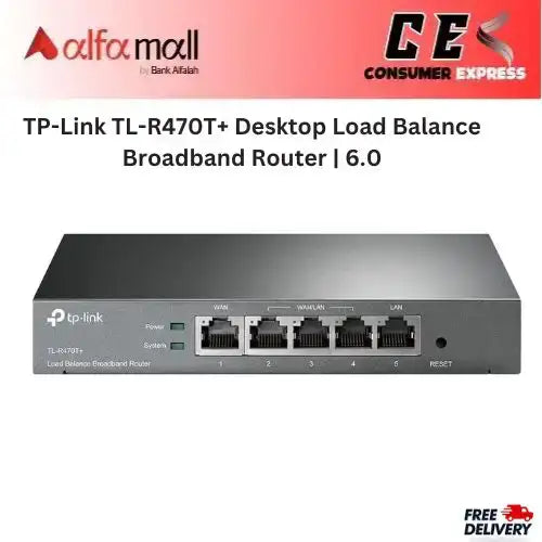 TP-Link TL-R470T+ Desktop Load Balance Broadband Router | 6.0