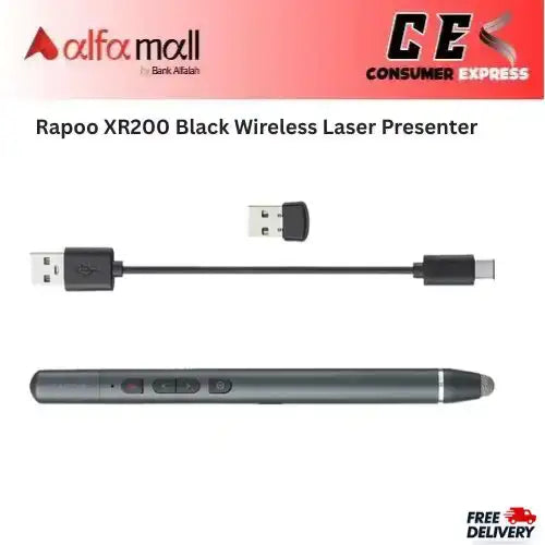 Rapoo XR200 Black Wireless Laser Presenter