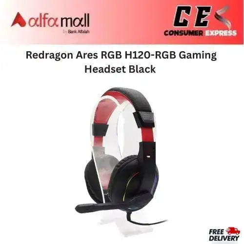 Redrag Ares RGB H120RGB Gaming Headset Black (Intsallment)