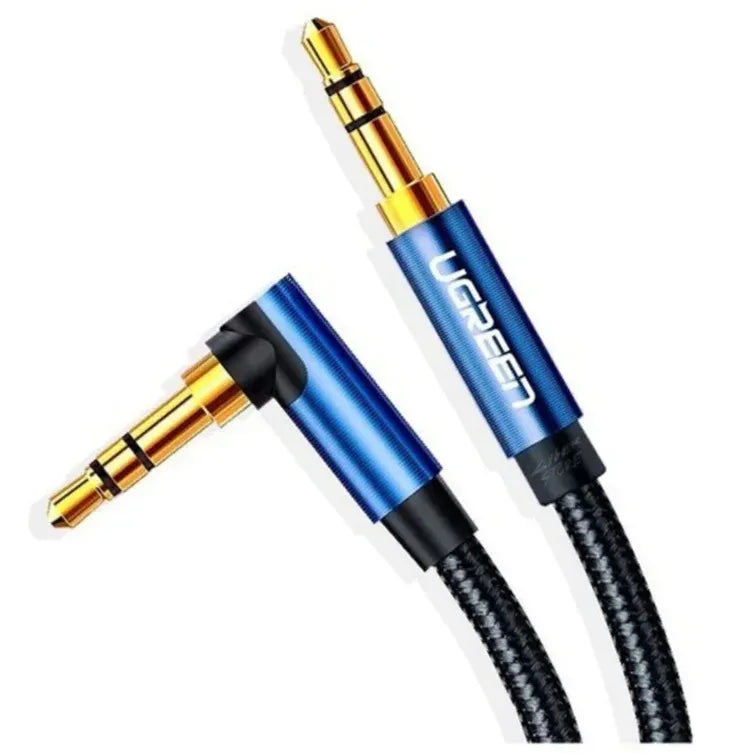 UGREEN 3.5mm Male to 3.5mm Male Cable Gold Pled Metal Case Blue