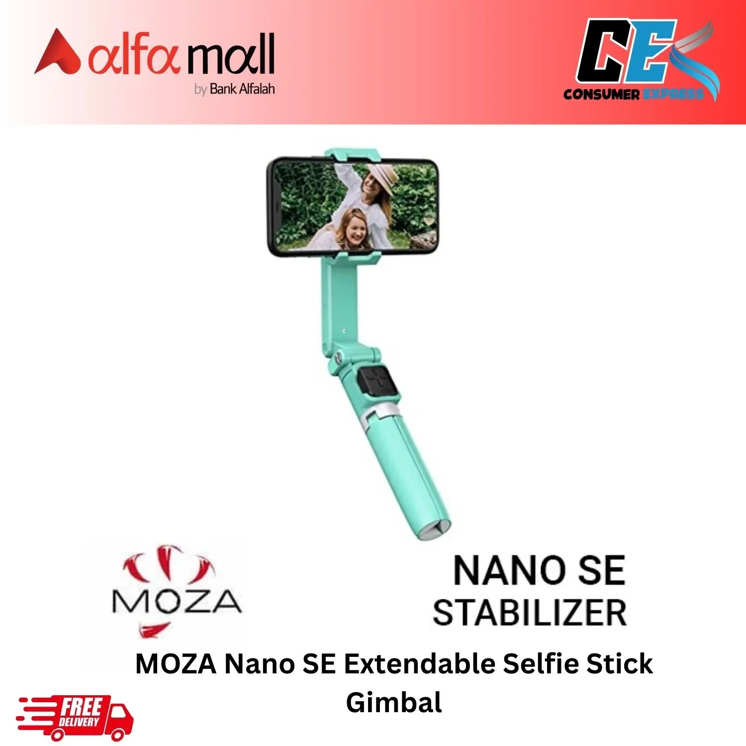 Moza Nano SE Extendable Selfie Stick Gimbal