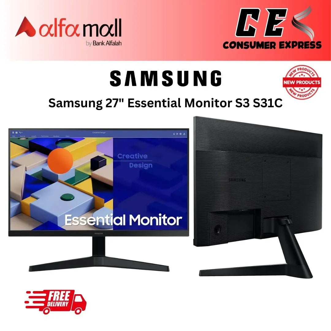 Samsung 27" Essential Mitor S3 S31C LS27C310EAMXZN FHD IPS 5ms