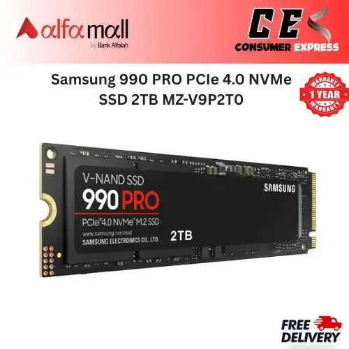 Samsung 990 PRO PCIe 4.0 NVMe SSD 2TB MZV9P2T0 M.2 2280 1 Year Warranty