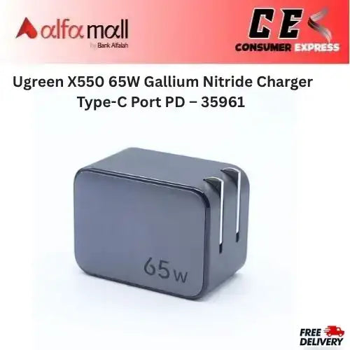 Ugreen X550 65W Gallium Nitride Charger Type-C Port PD – 35961 -