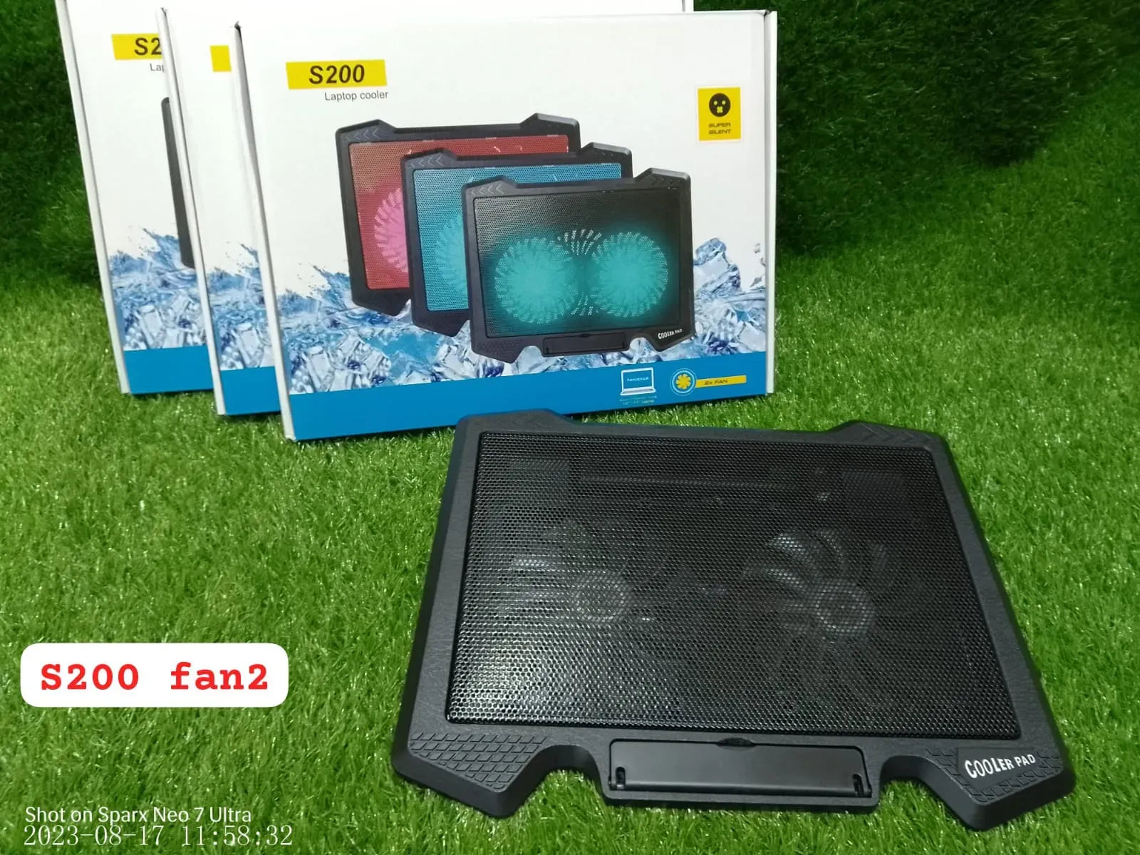 VTech S200 Dual Silent Cooling Fan Portable Slim Notebook Cooling Pad for Laptop