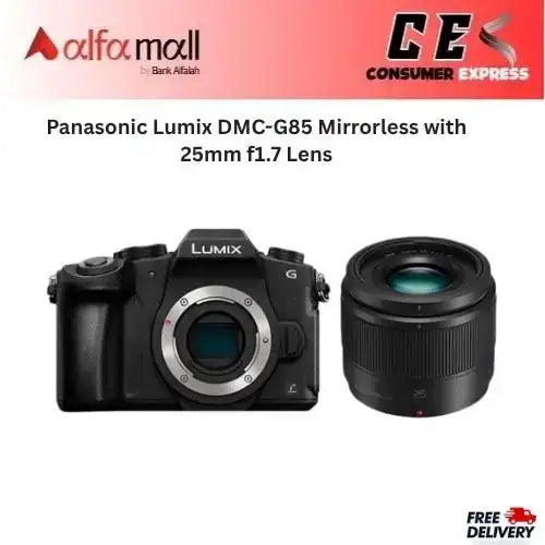 Panasic Lumix DMCG85 Mirrorless with 25mm f1.7 Lens