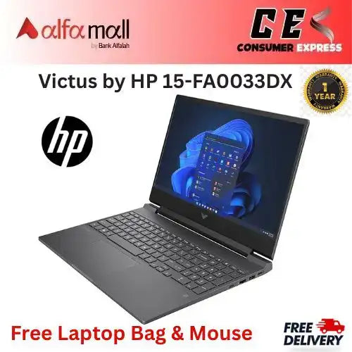Victus by HP 15FA0033DX Gaming Laptop Intel Core i512450H 8GB 512GB, NVIDIA GeForce RTX 3050 4GB GDDR6, 15.6" FHD 144Hz, Backlit KB, Windows 11 Performance Blue