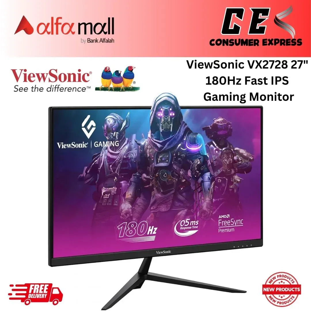 ViewSic VX2728 27" 180Hz Fast IPS Gaming Mitor FHD 0.5ms HDR10, AMD FreeSync Premium