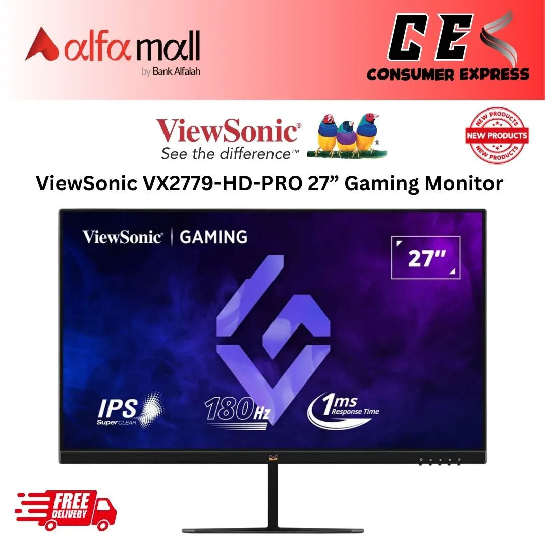 ViewSic VX2779HDPRO 27" 180Hz 1ms FHD HDR10 Gaming Mitor