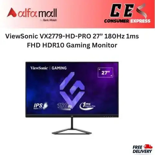 ViewSonic VX2779-HD-PRO 27” 180Hz 1ms FHD HDR10 Gaming Monitor