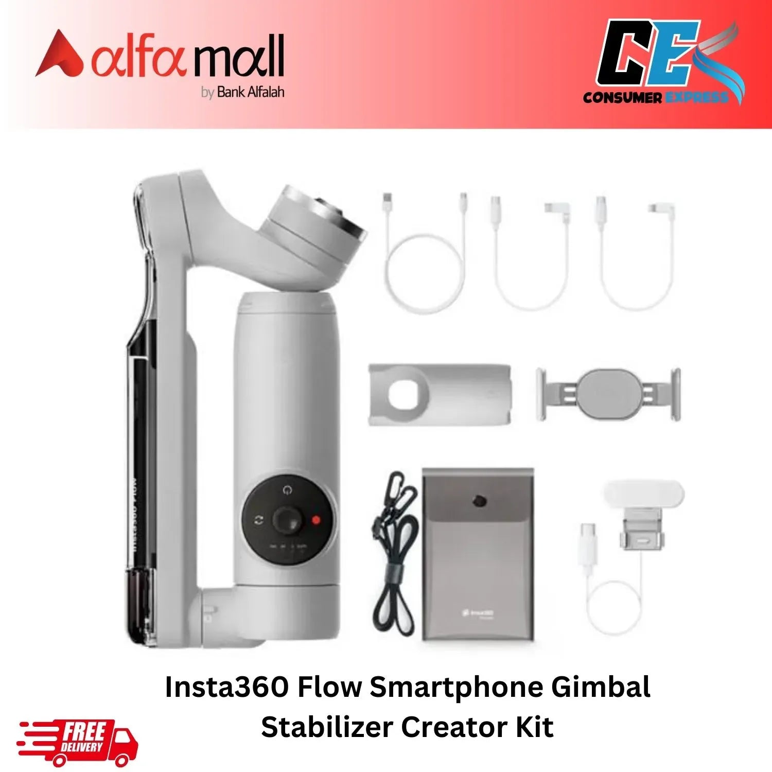 Insta360 Flow Smartphone Gimbal Stabilizer Creator Kit