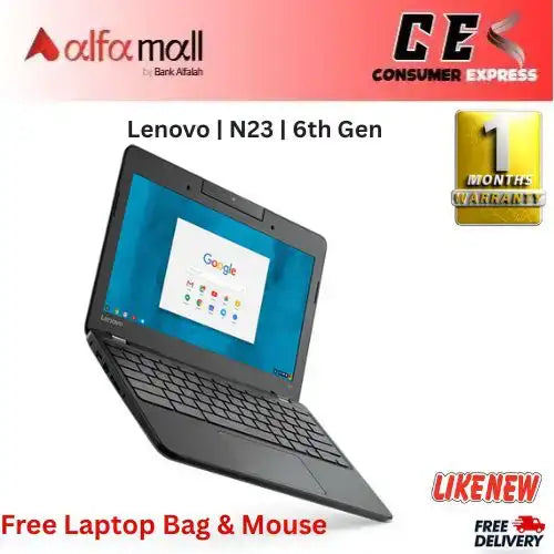 Lenovo N23 6th Gen 16GB SSD Storage 4GB RAM 11.6€³ Display Rotable Camera PlayStore Supported Chromebook