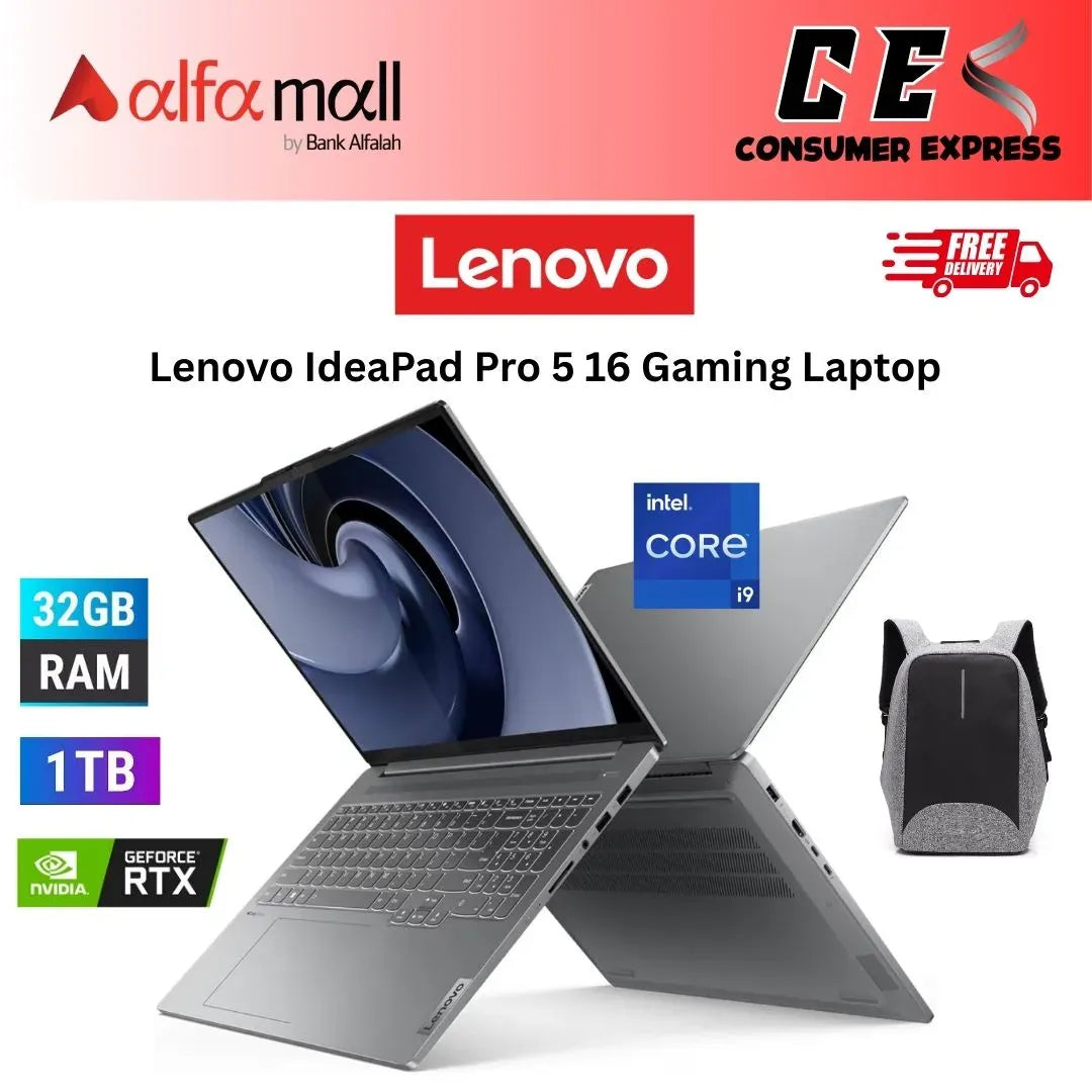 Lenovo IdeaPad Pro 5 16 Meteor Lake Intel Core Ultra 9 185H Processor 32GB 1TB SSD 6GB NVIDIA GeForce RTX4050 GDDR6 GC 16Inch 2K 1280p OLED 120Hz Dolbymos Audio Backlit KB TPM 2.0 (Arctic Grey Aluminium, NEW)