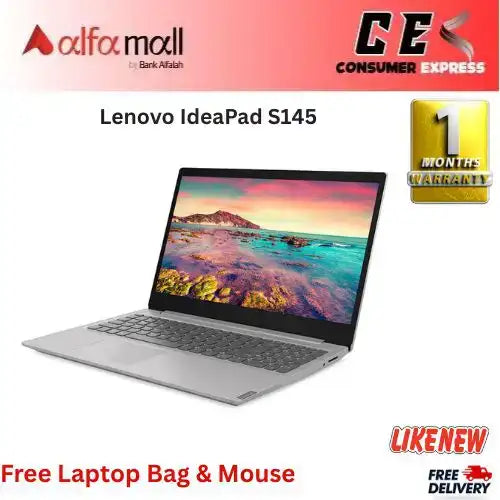 Lenovo IdeaPad S145 Laptop AMD Ryzen 3 3200U 8GB RAM 256GB SSD 15.6€³ Display (Like New) Free Bag & Mouse
