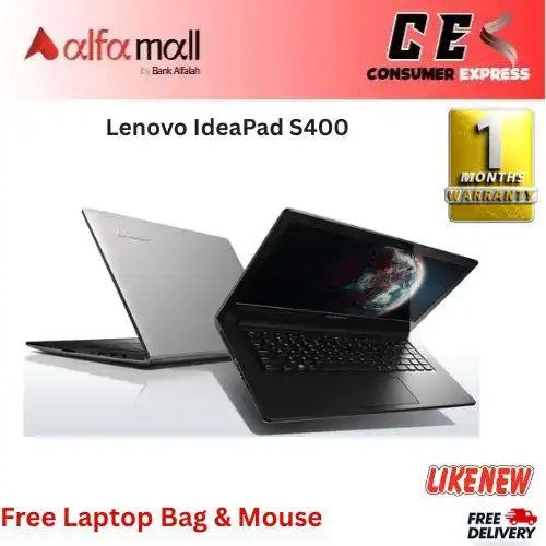 Lenovo IdeaPad S400 Intel Core i33rd Gen 4GB RAM 320GB HDD 14€³ Display (Like New) Free Bag & Mouse