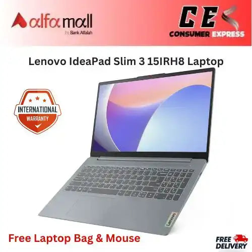 Lenovo IdeaPad Slim 3 15IRH8 Laptop - Intel Core i5-13420H 8GB DDR5 512GB SSD 15.6" FHD IPS Display | 83EM003RPS - Arctic Grey (1 Year Official Warranty) -