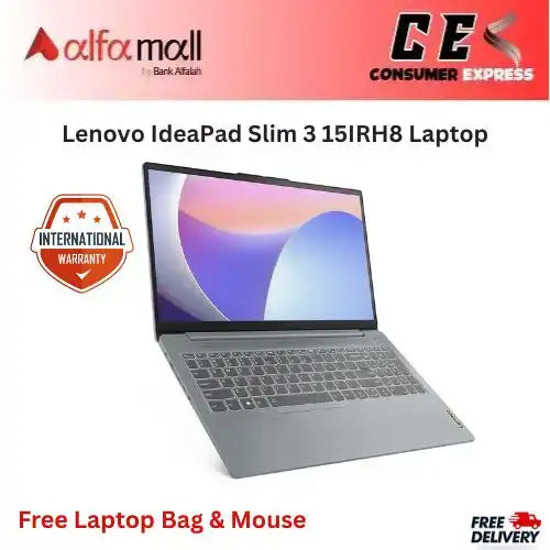 Lenovo IdeaPad Slim 3 15IRH8 Laptop | Intel Core i5-13420H 8GB DDR5 512GB SSD 15.6" FHD Display (Brand New, International Warranty) -