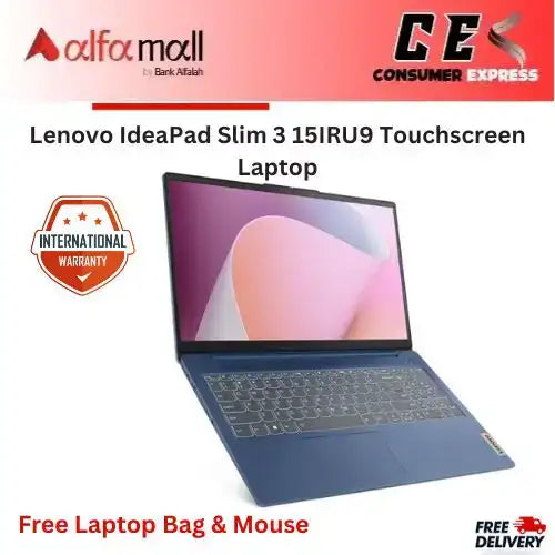 Lenovo IdeaPad Slim 3 15IRU9 Touchscreen Laptop | Intel Core 5 120U 8GB 512GB Backlit KB Fingerprint Reader 15.6" FHD IPS Display | 83E6000AUS Arctic Grey (Brand New, International Warranty) -