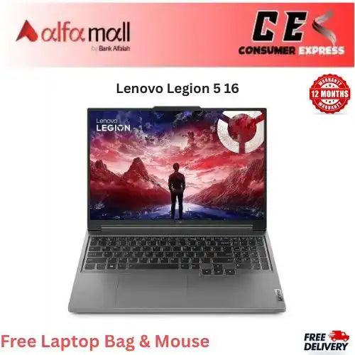 Lenovo Legi 5 16 Core i713650HX, 16GB RAM, 1TB SSD, RTX 4060 8GB, 16Inch WQXGA 1600p IPS 165Hz, Luna Grey (Brand New, 1 Year Warranty)