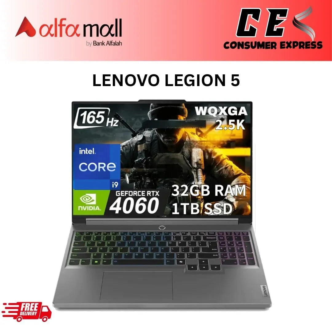 Lenovo Legi 5 Gaming Laptop Raptor Lake 14th Gen Core i914900HX 24Core Processor 32GB 1TB SSD 8GB NVIDIA GeForce RTX4060 GDDR6 GC 16" WQXGA 1600p IPS 165Hz GSync Display Nahimic Audio 4Ze RGB BKB W11 (Luna Grey, NEW)