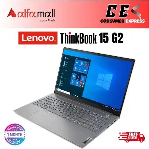 Lenovo ThinkBook 15 G2 Core i51135G7 11th Gen, 16 GB Ram, 512 GB SSD, 1TB HDD, 15.6 Inch Display, BKL KB (Like New) Free Bag & Mouse