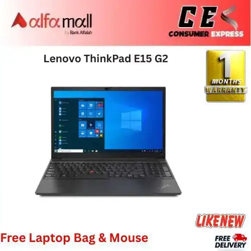 Lenovo ThinkPad E15 G2 Corei511th Gen 16GB RAM 256GB SSD 15.6€³ Display (Like New) Free Bag & Mouse