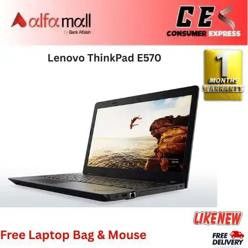 Lenovo ThinkPad E570 Corei57th Gen 8GB RAM 256GB SSD 15.6€³ Display (Like New) Free Bag & Mouse