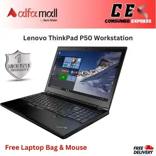 Lenovo ThinkPad P50 Workstation | Intel Xeon Processor E3-1535M v5 16GB Memory 256GB SSD - NVIDIA Quadro M2000M 4GB GDDR5 - Backlit KB - Windows 10 Pro - 15.6" FHD Display (Like New) Free Bag & Mouse -