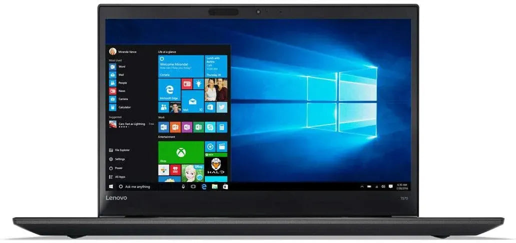 Lenovo ThinkPad T570 Business Laptop Intel Core i5 6300U Processor, 8GB Ram, 256GB SSD, 15.6" HD Display,Webcam Free Bag (Preowned)